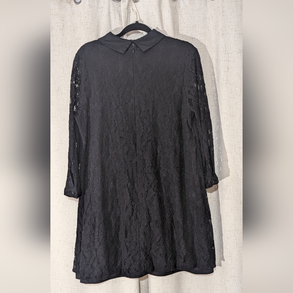 ASOS Black Lace Long Sleeve Dress - Picture 5 of 9